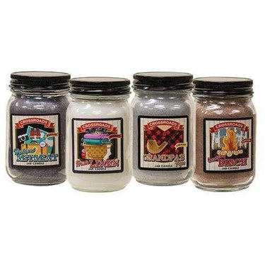 12/Set, Great Outdoors Collection Pint Jar Candles - The Fox Decor